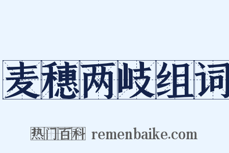 麦穗两岐组词是什么意思的图片